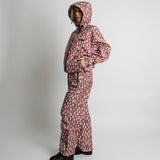 Rain Jacket drops mauve/white