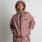 Rain Jacket drops mauve/white