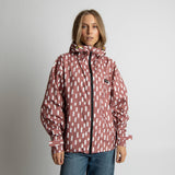 Rain Jacket drops mauve/white