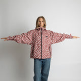 Rain Jacket drops mauve/white