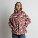 Rain Jacket drops mauve/white