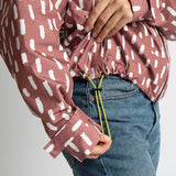 Rain Jacket drops mauve/white