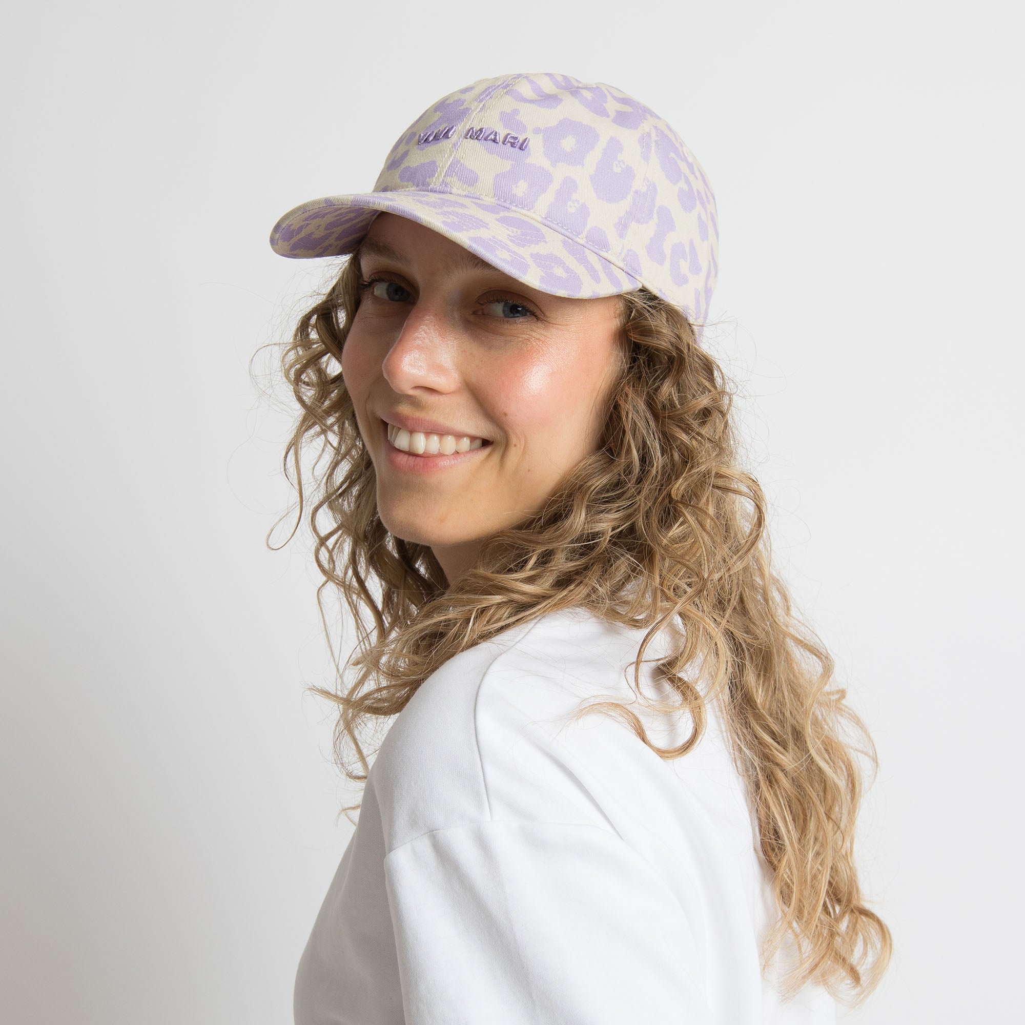 Cap leo splashes lavender - grey/lavender - VIVI MARI