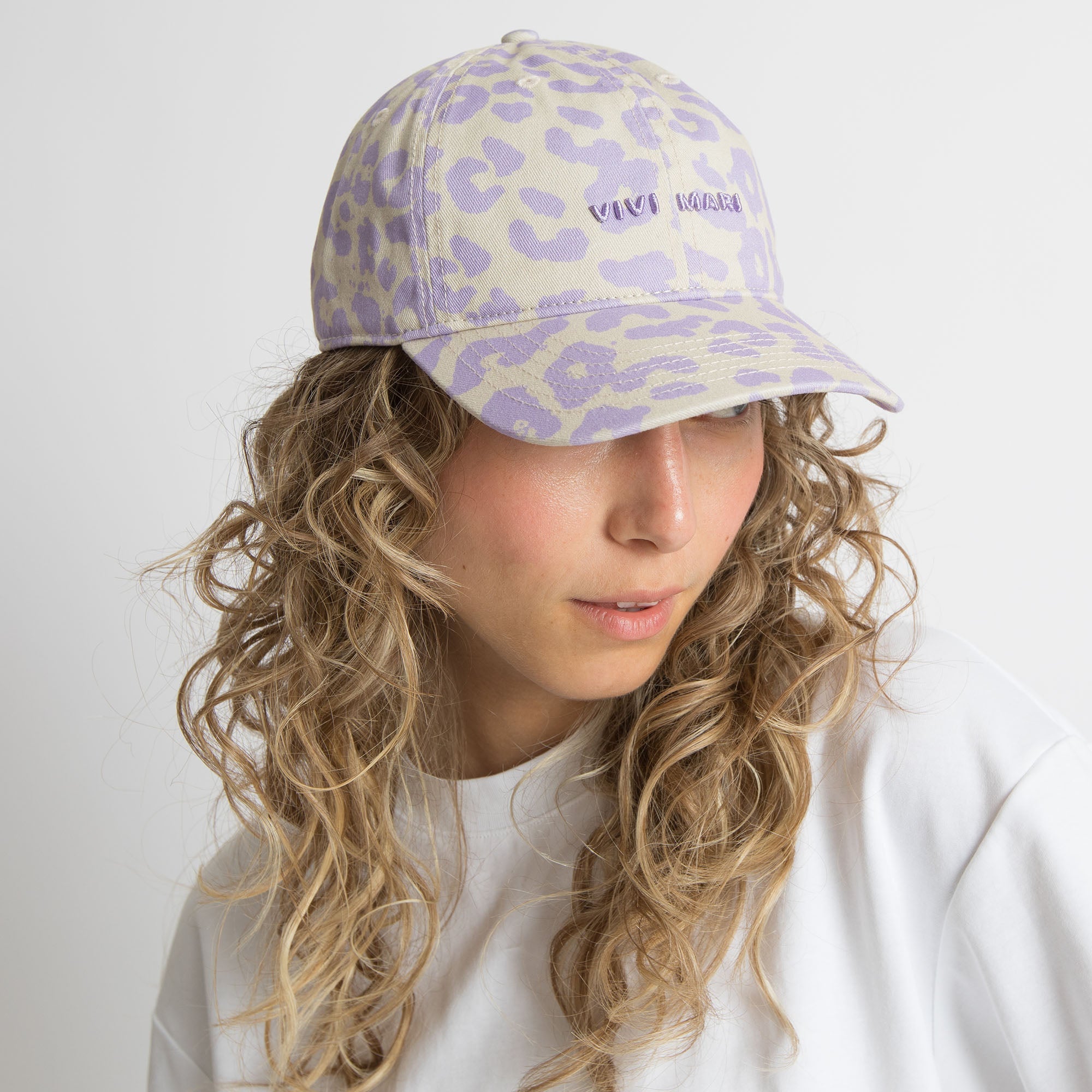 Cap leo splashes lavender - grey/lavender - VIVI MARI