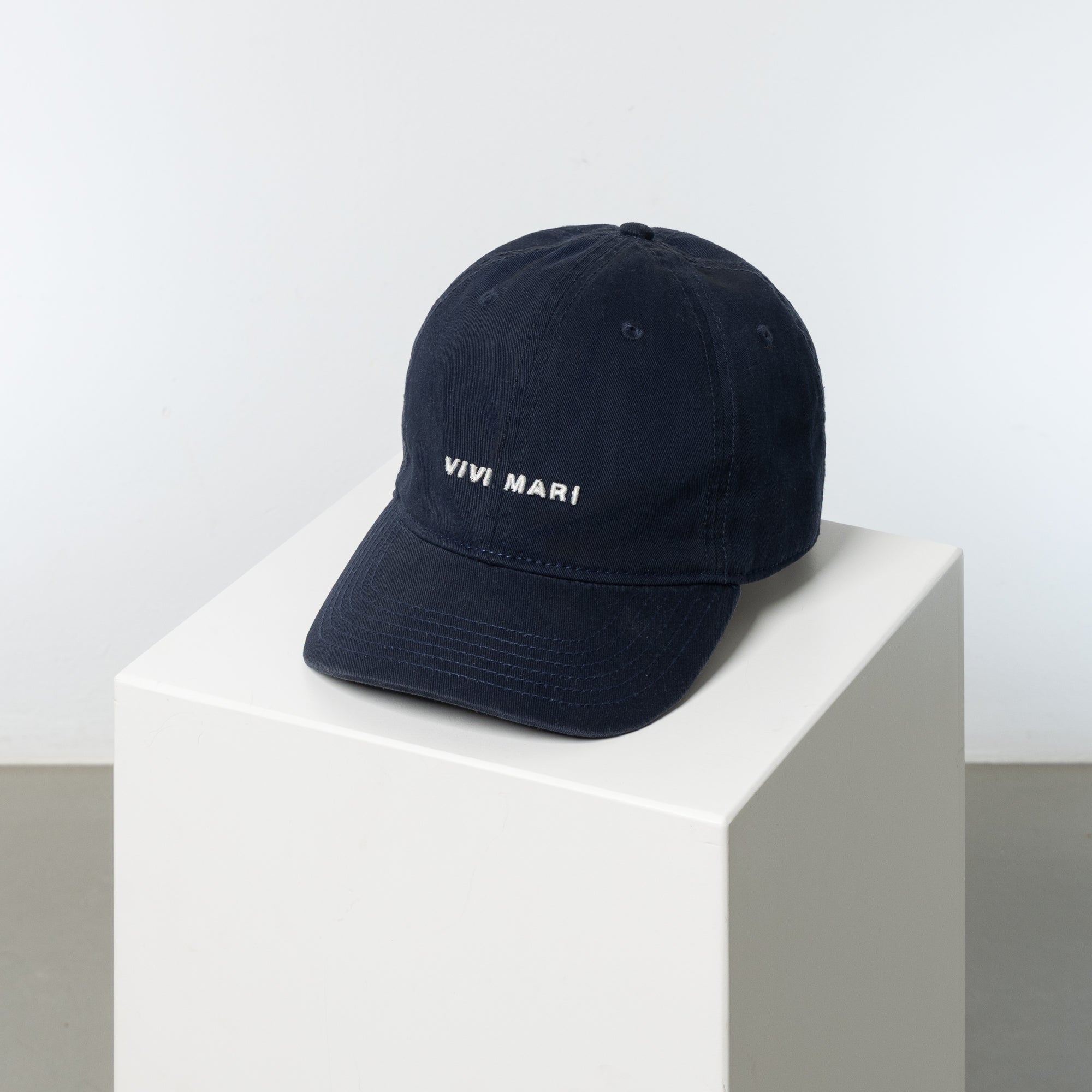 Cap solid navy/white - VIVI MARI