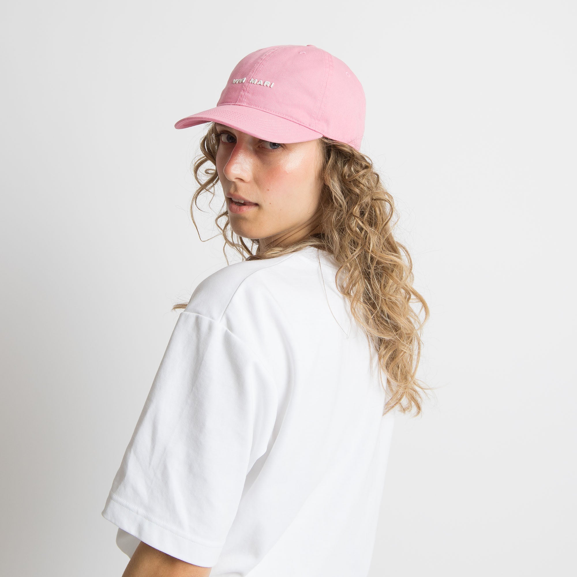 Cap solid soft pink/white - VIVI MARI
