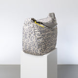 Padded Hip Bag oversized - leo splashes grey/sand - VIVI MARI