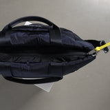 padded tote bag small + strap basic woven slim - navy - VIVI MARI
