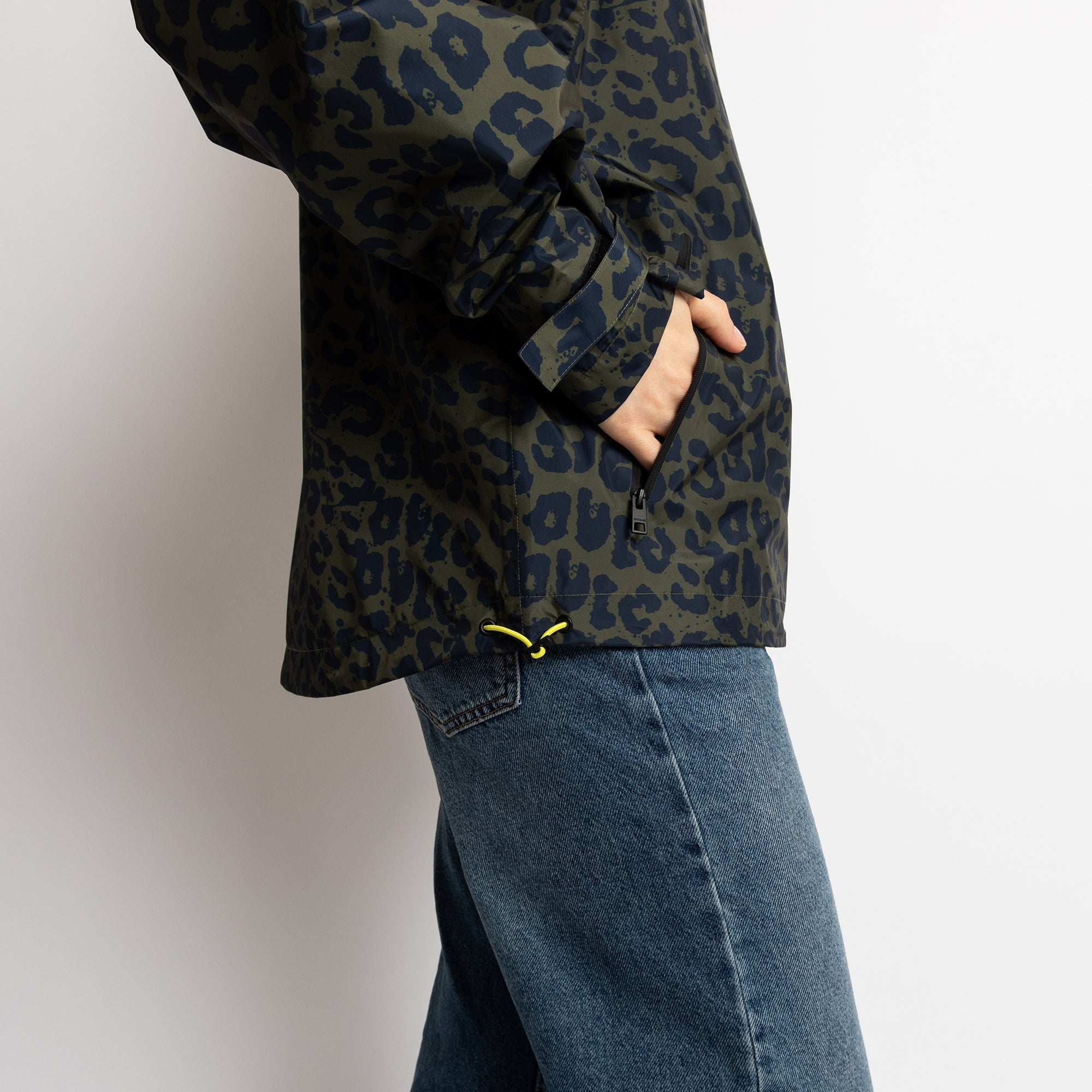 Rain Jacket leo splashes navy/olive - VIVI MARI