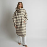 Raincoat bold stripes mushroom/sand - VIVI MARI