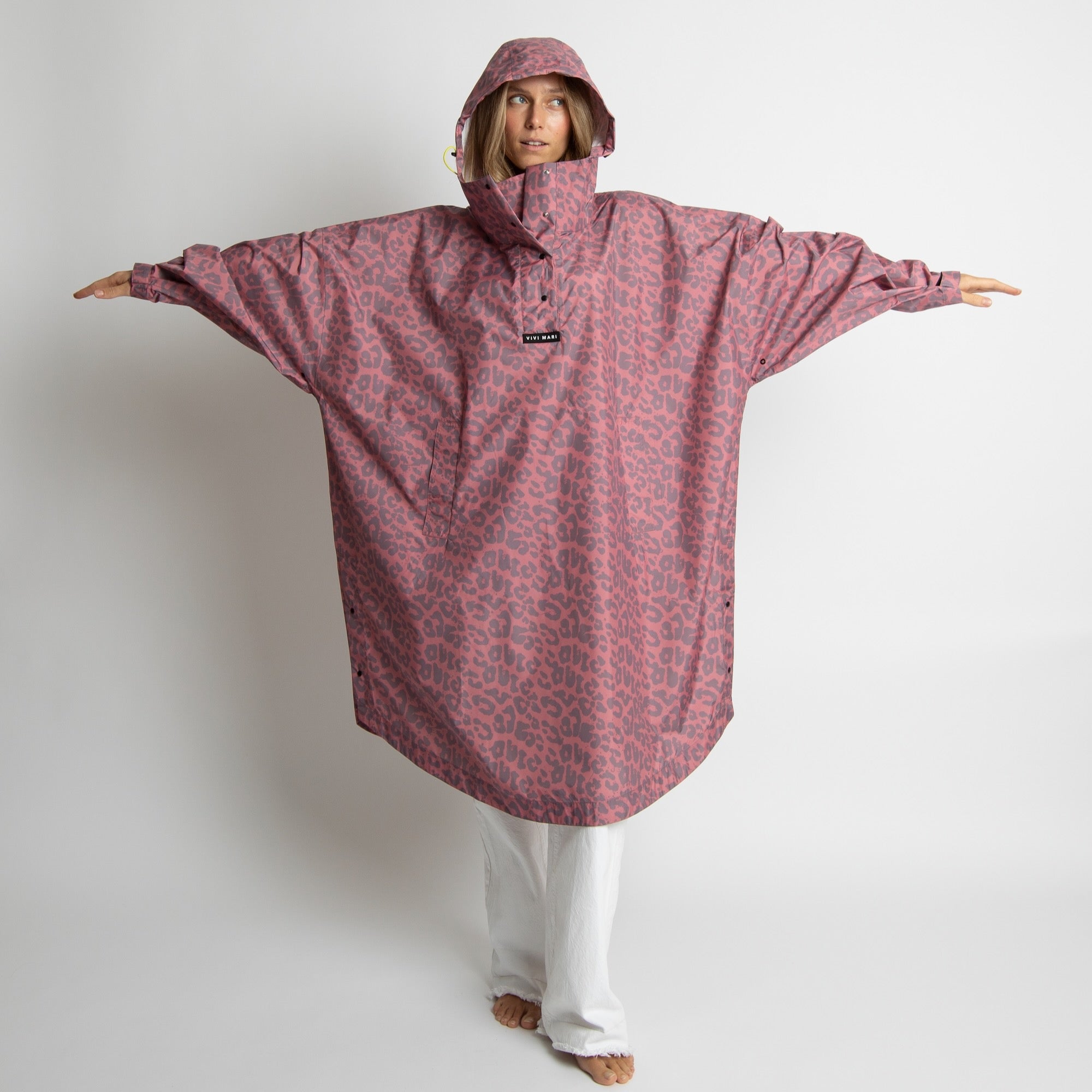 Raincoat leo splashes ash plum/light berry - VIVI MARI
