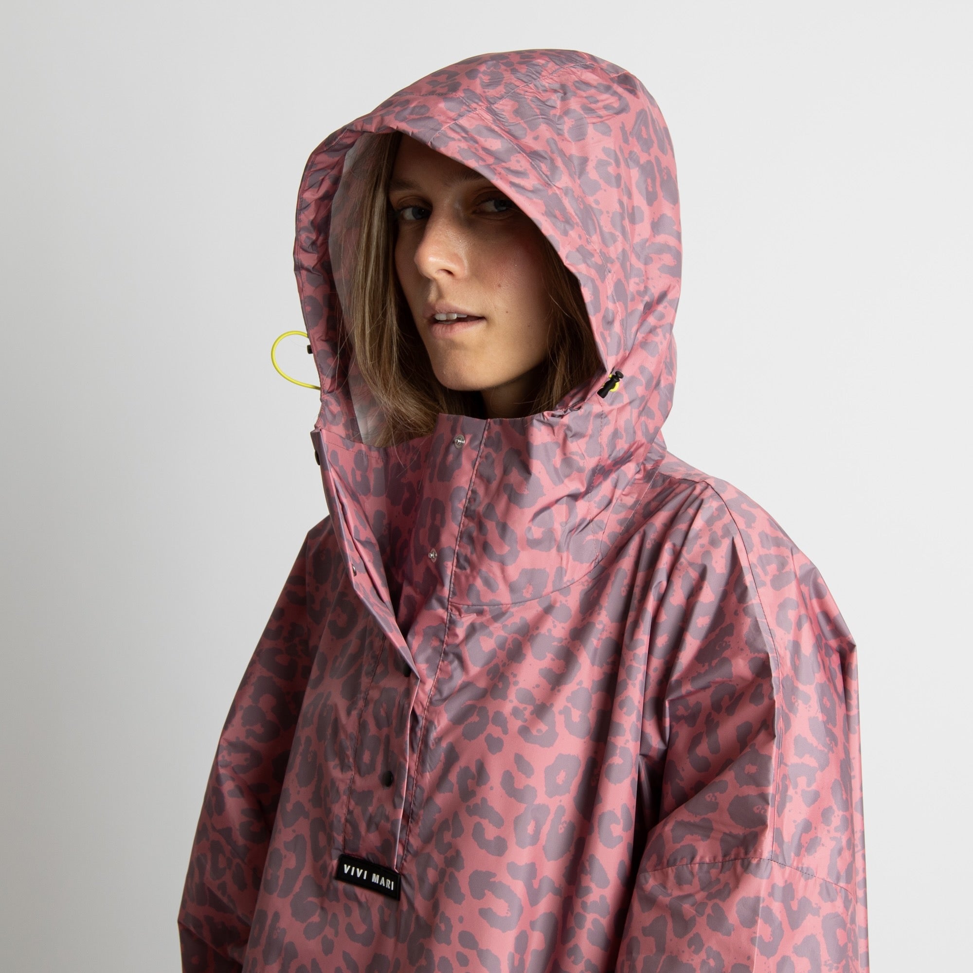 Raincoat leo splashes ash plum/light berry - VIVI MARI