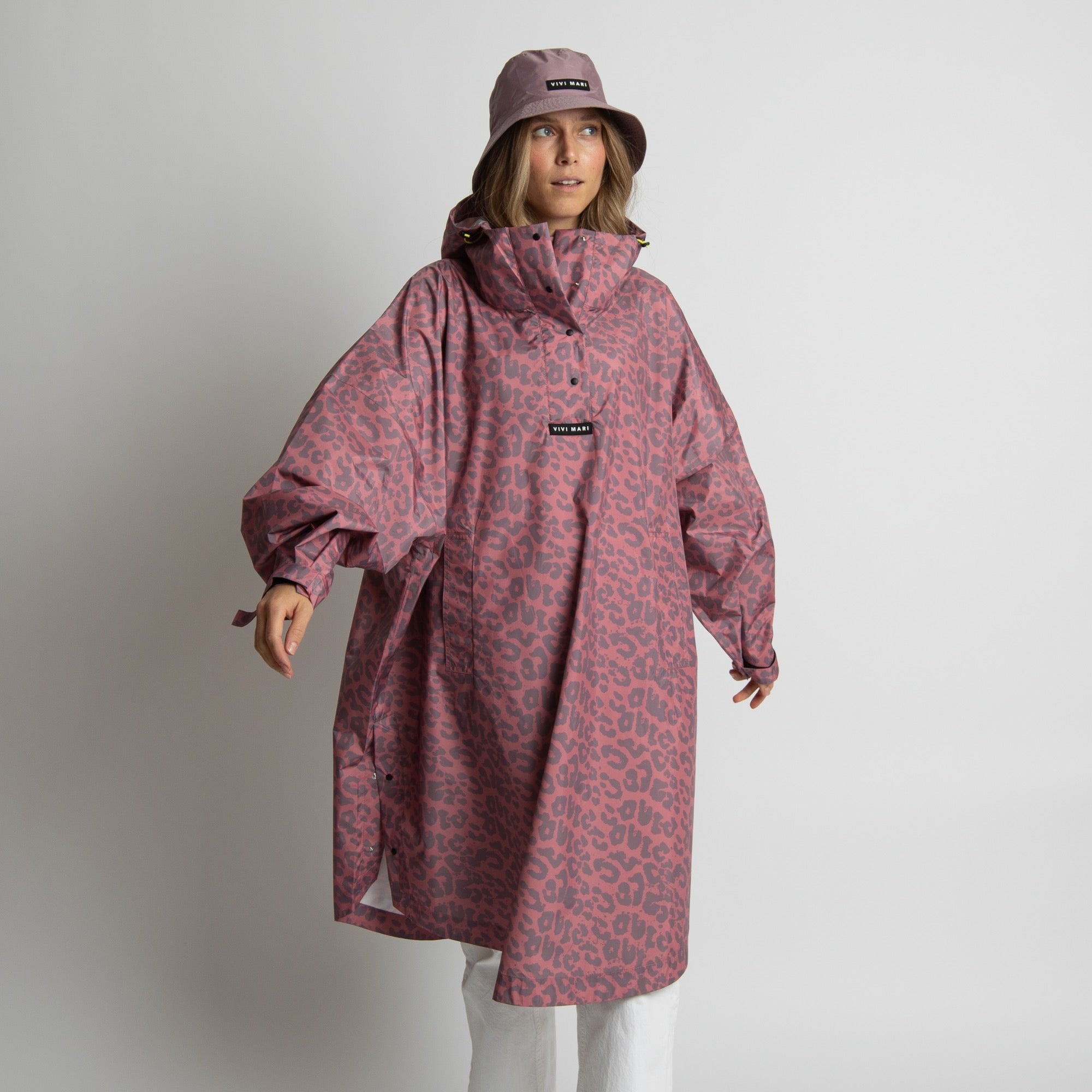 Raincoat leo splashes ash plum/light berry - VIVI MARI