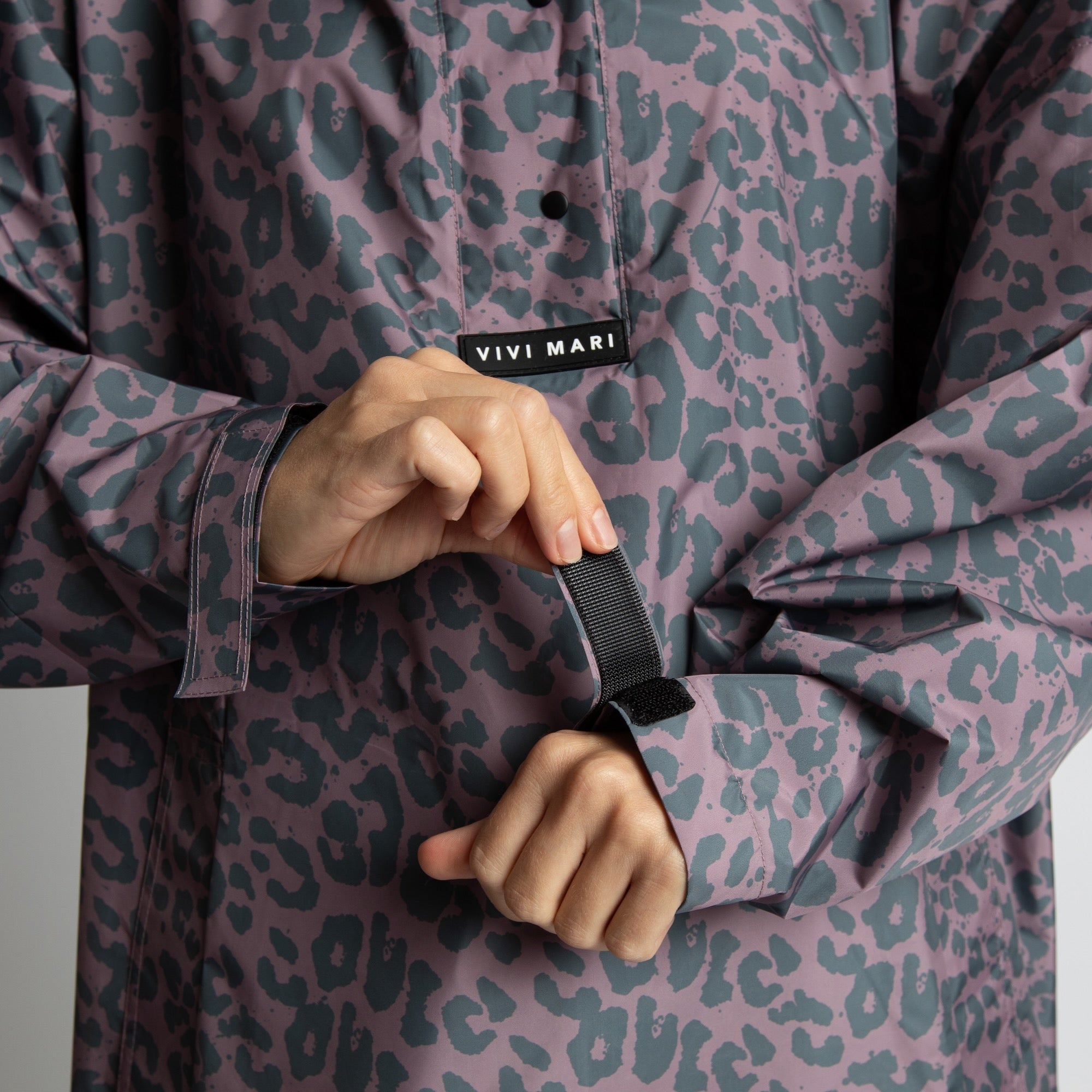 Raincoat leo splashes dark grey/ash plum - VIVI MARI