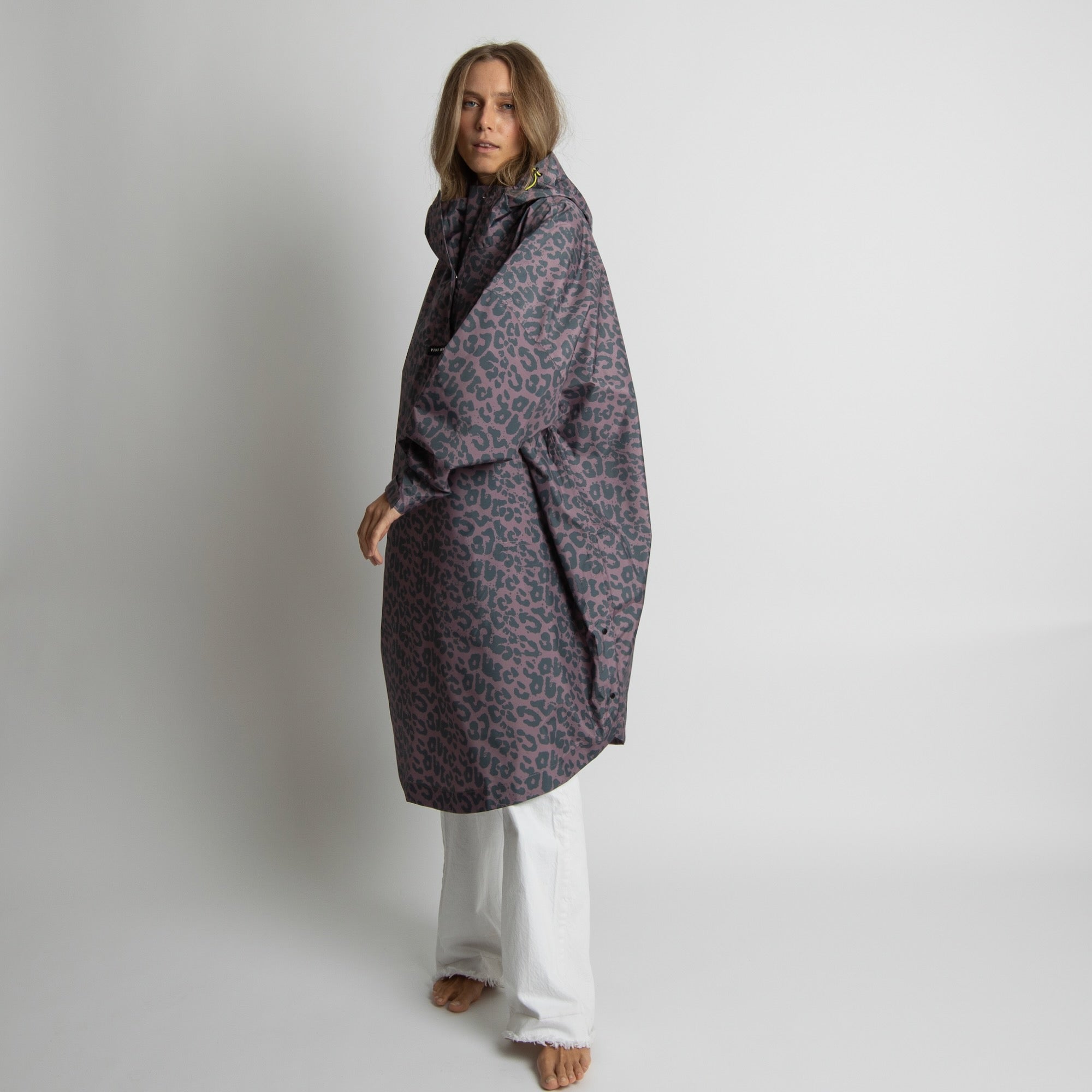 Raincoat leo splashes dark grey/ash plum - VIVI MARI