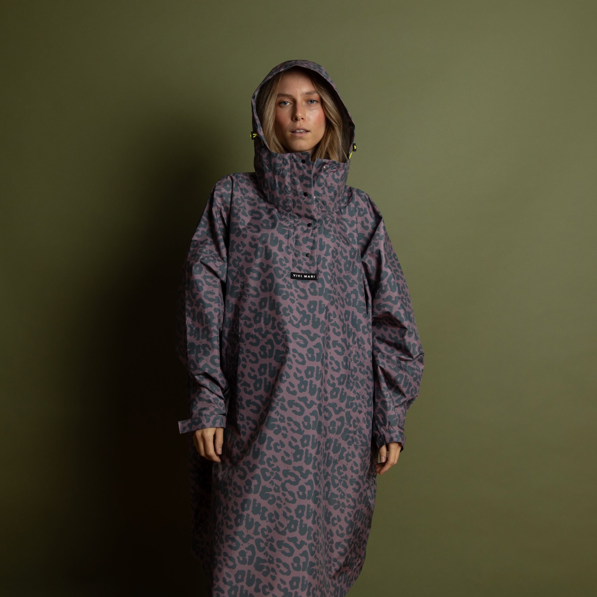 Raincoat leo splashes dark grey/ash plum - VIVI MARI