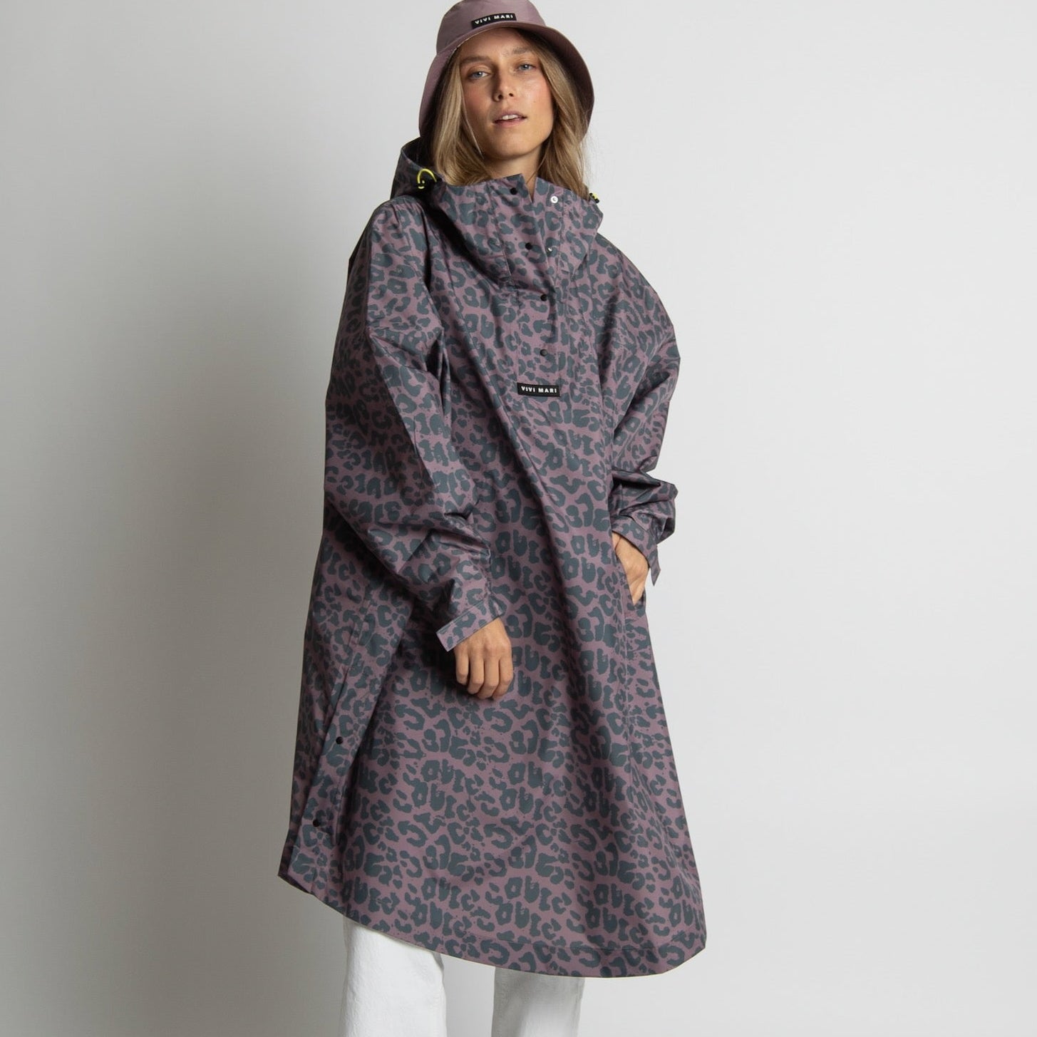 Raincoat leo splashes dark grey/ash plum - VIVI MARI