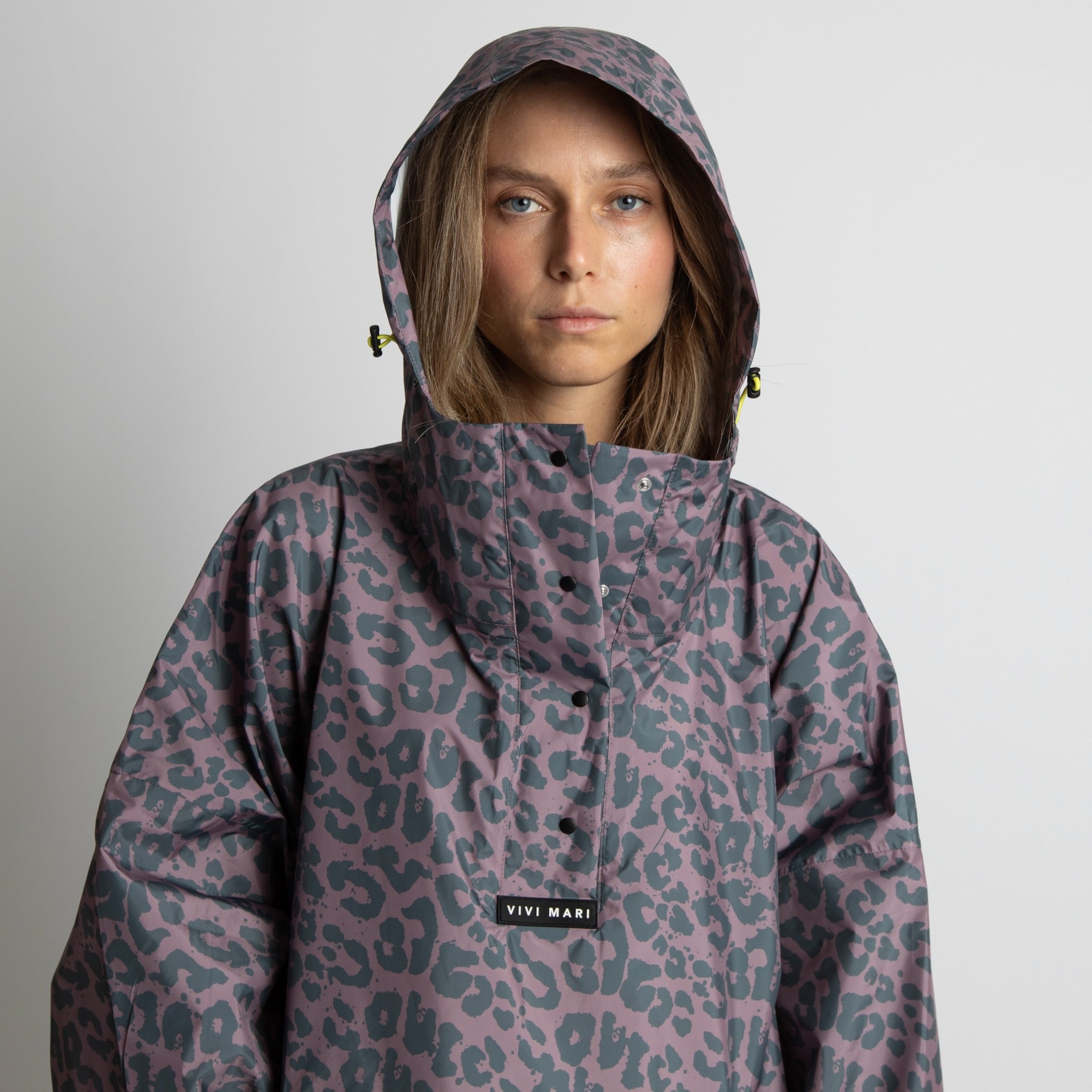 Raincoat leo splashes dark grey/ash plum - VIVI MARI
