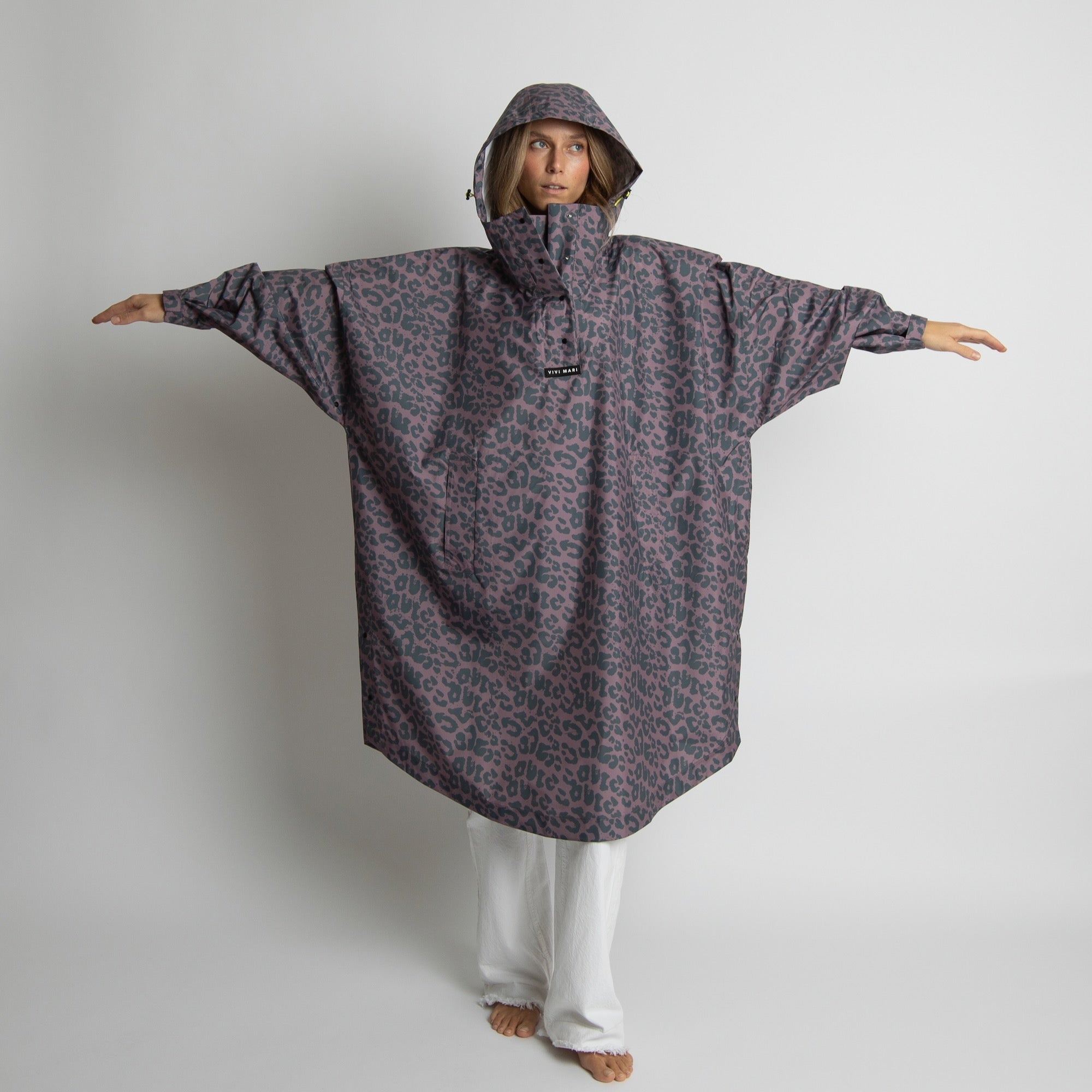 Raincoat leo splashes dark grey/ash plum - VIVI MARI