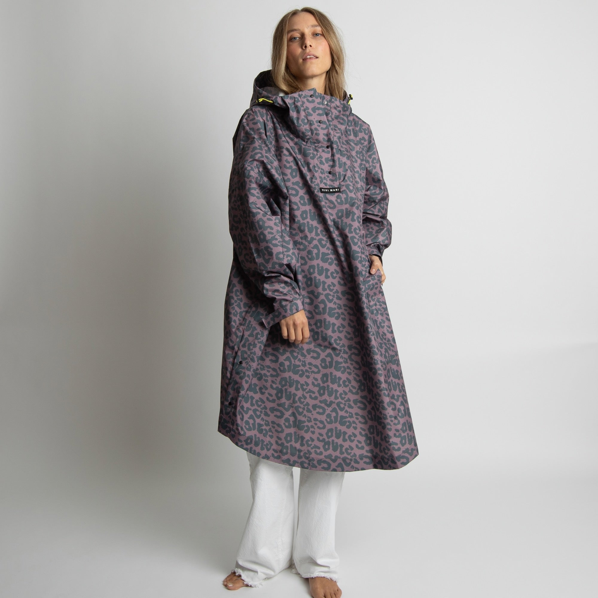 Raincoat leo splashes dark grey/ash plum - VIVI MARI