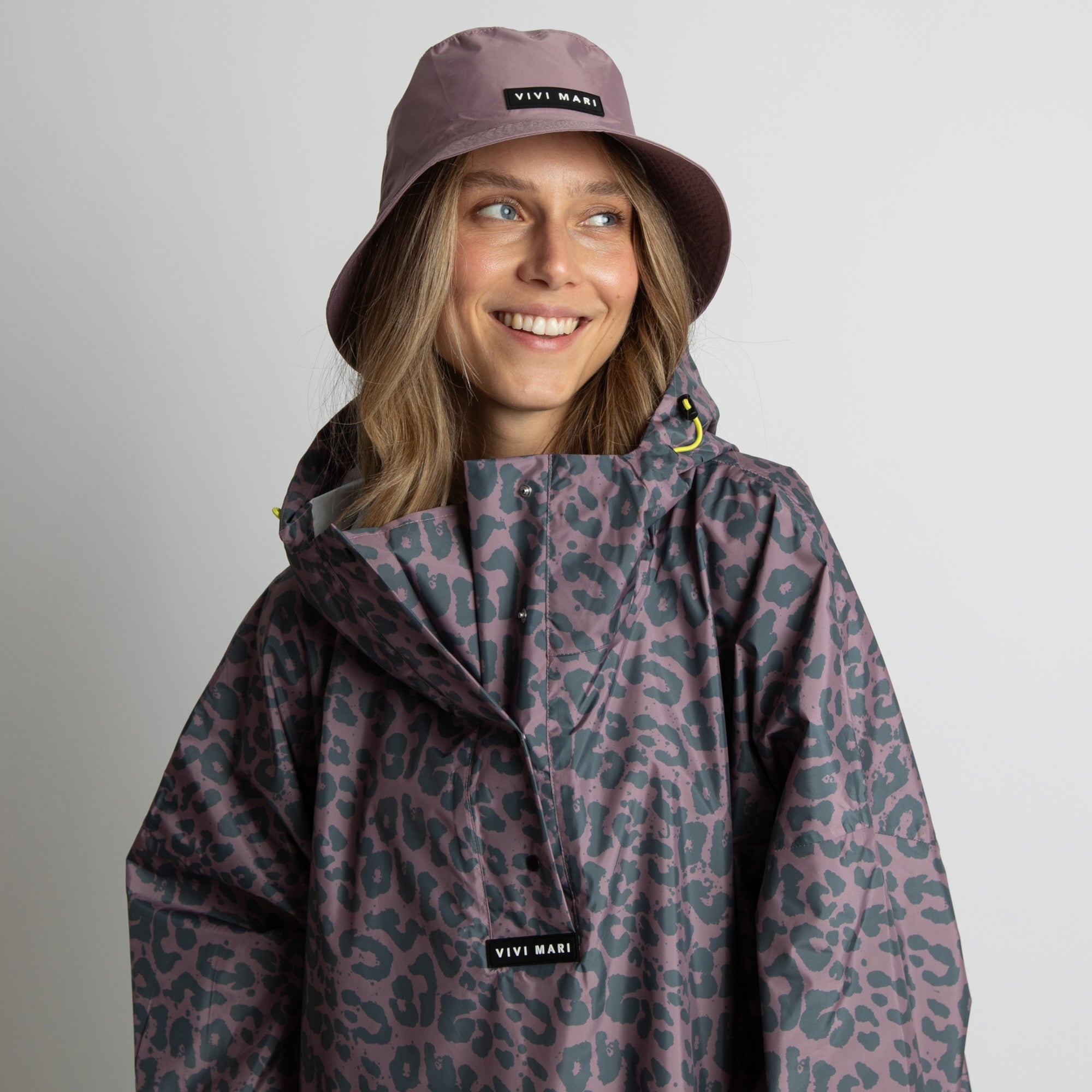 Raincoat leo splashes dark grey/ash plum - VIVI MARI