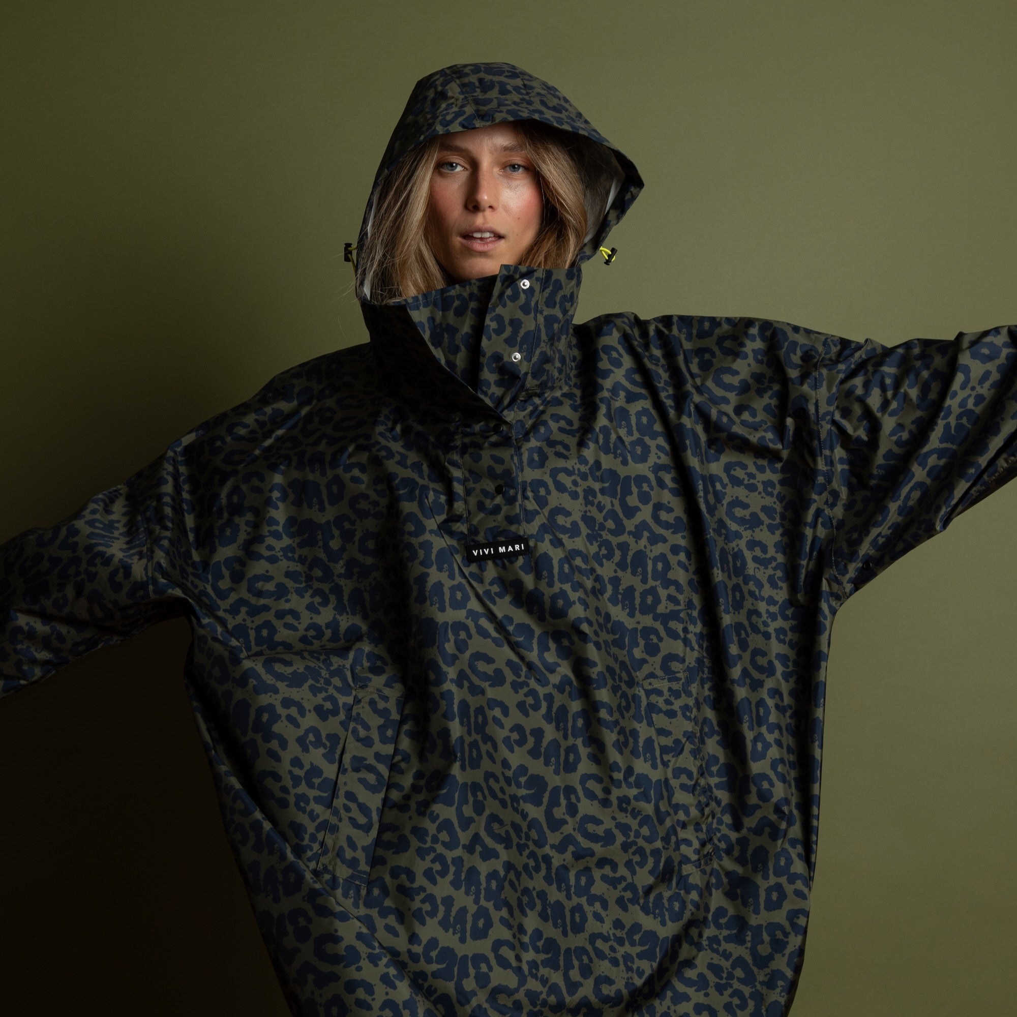 Raincoat leo splashes navy/olive - VIVI MARI