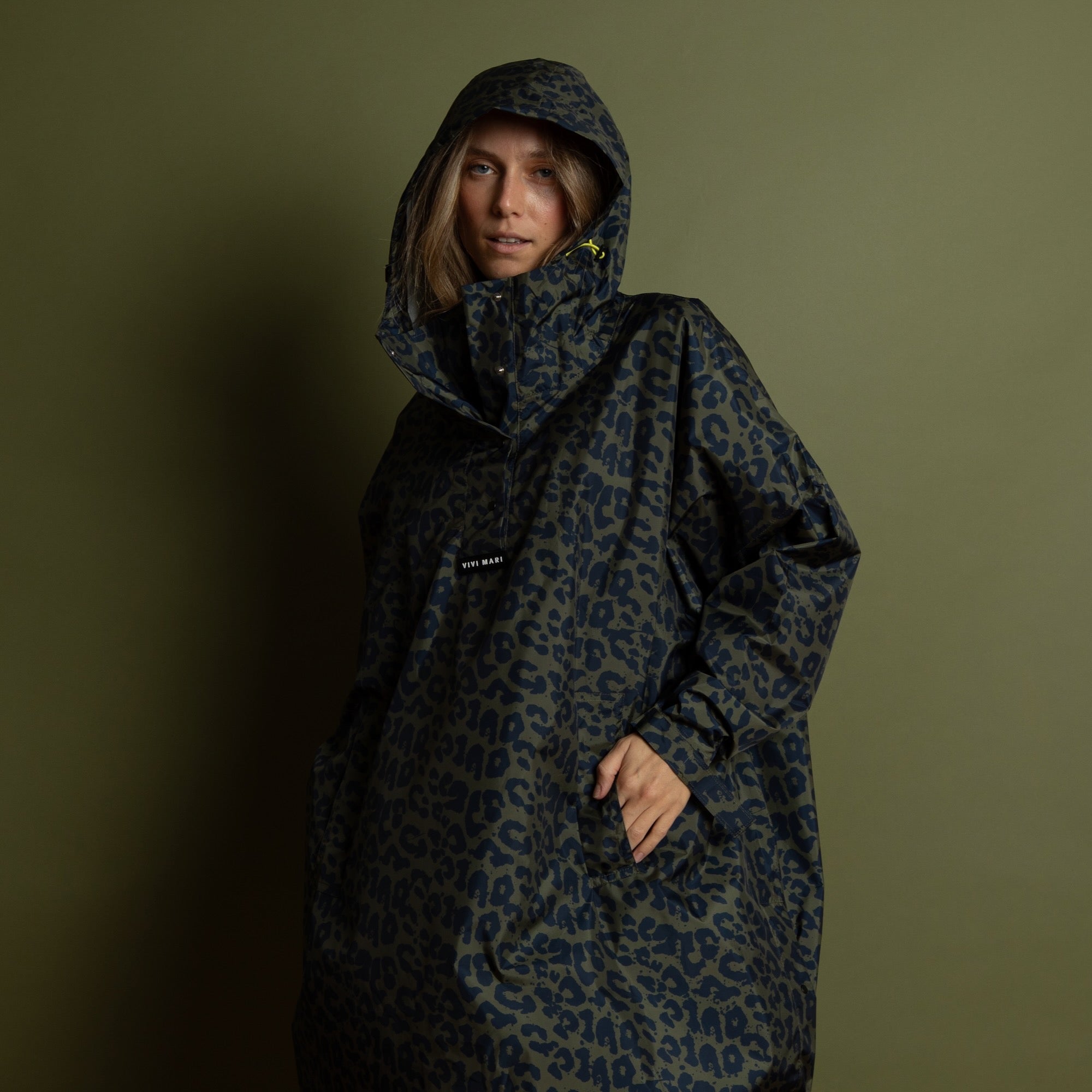 Raincoat leo splashes navy/olive - VIVI MARI