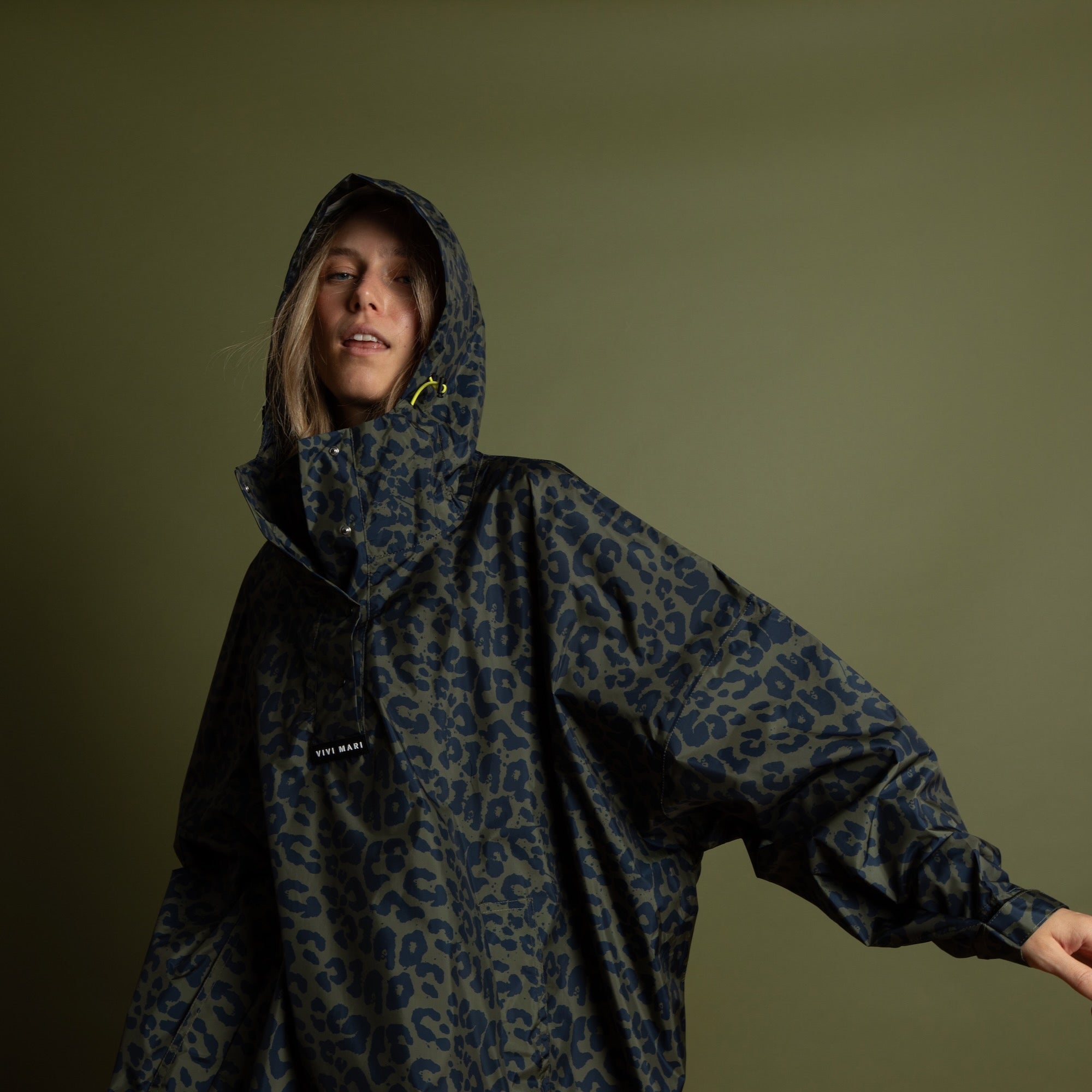 Raincoat leo splashes navy/olive - VIVI MARI