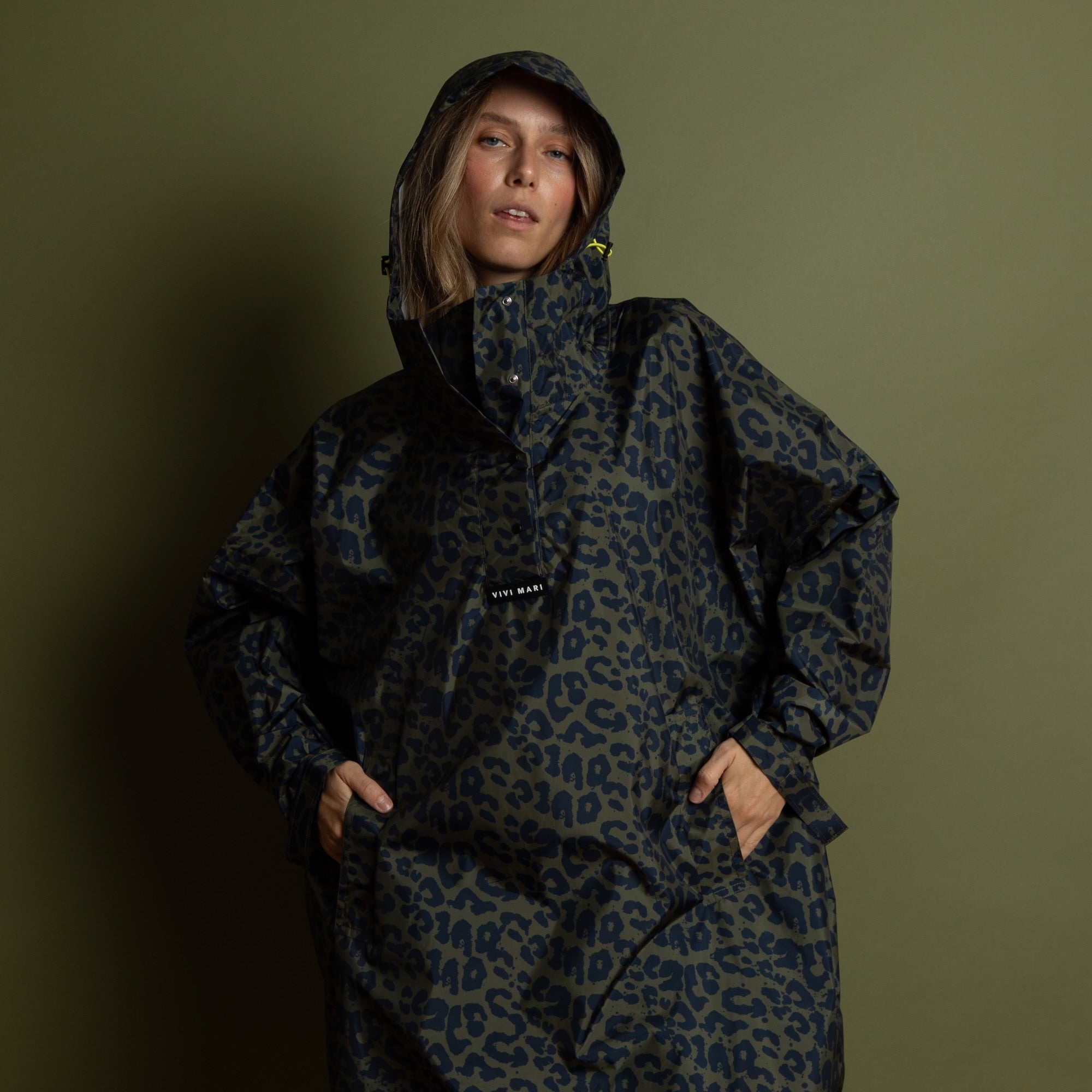 Raincoat leo splashes navy/olive - VIVI MARI