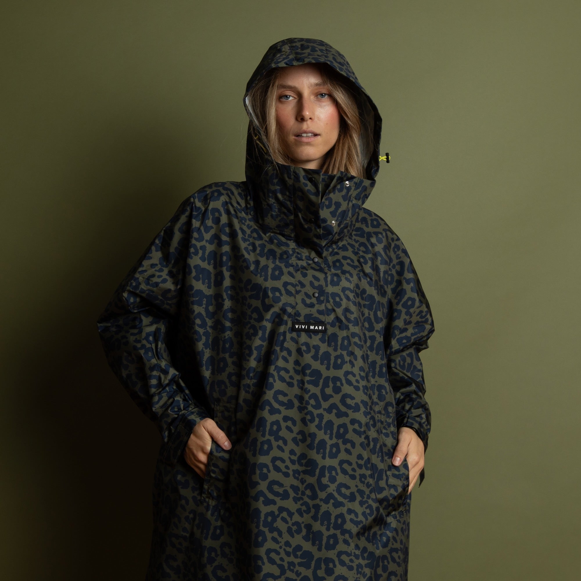 Raincoat leo splashes navy/olive - VIVI MARI