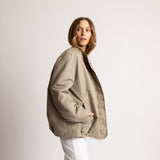 Reversible Bomber Jacket - stone/leo stone - sand - VIVI MARI