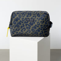 Toiletry Bag large - leo splashes navy/olive