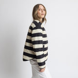 Ultra Light Puffer Jacket black/bold stripes black - sand - VIVI MARI