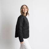 Ultra Light Puffer Jacket black/bold stripes black - sand - VIVI MARI