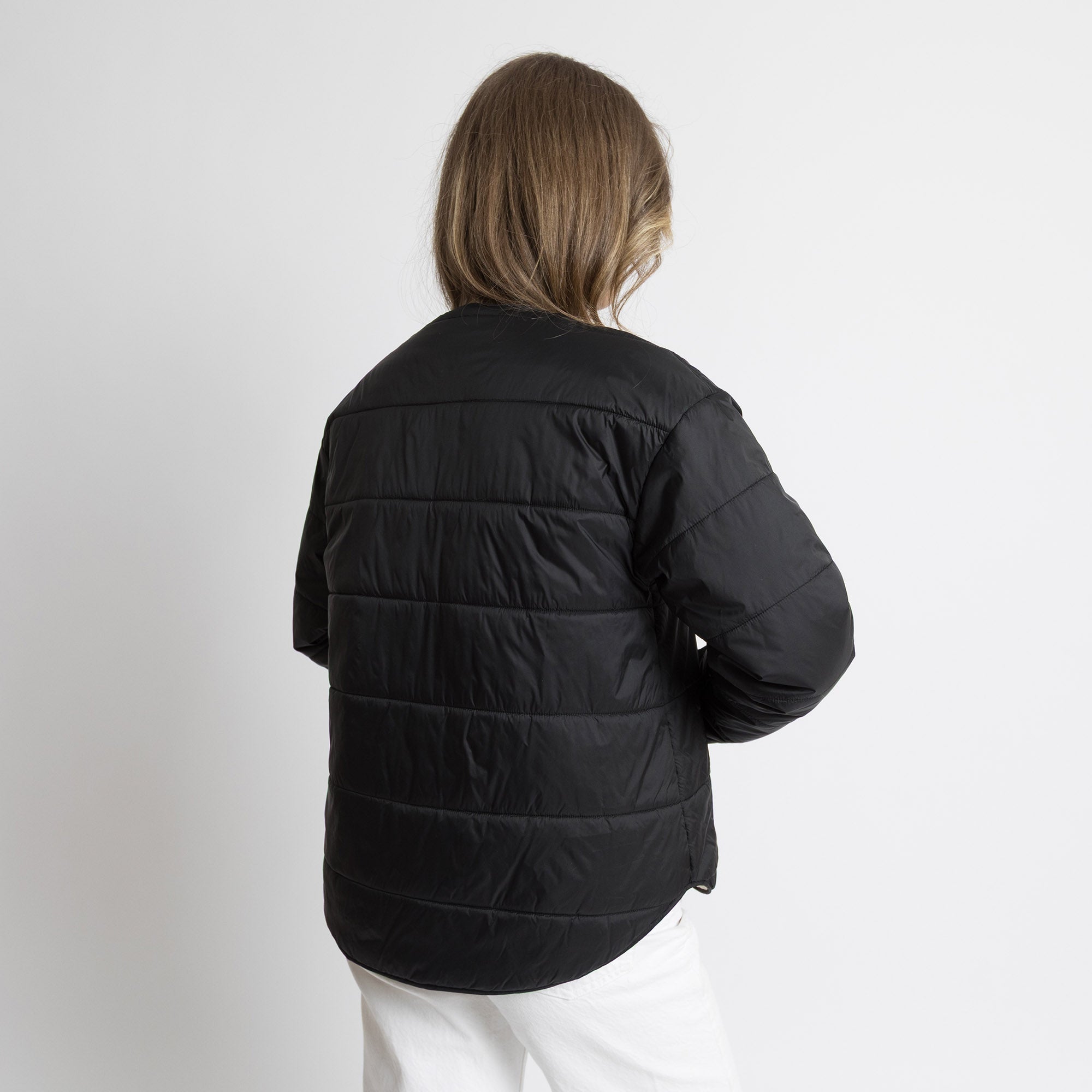 Ultra Light Puffer Jacket black/bold stripes black - sand - VIVI MARI