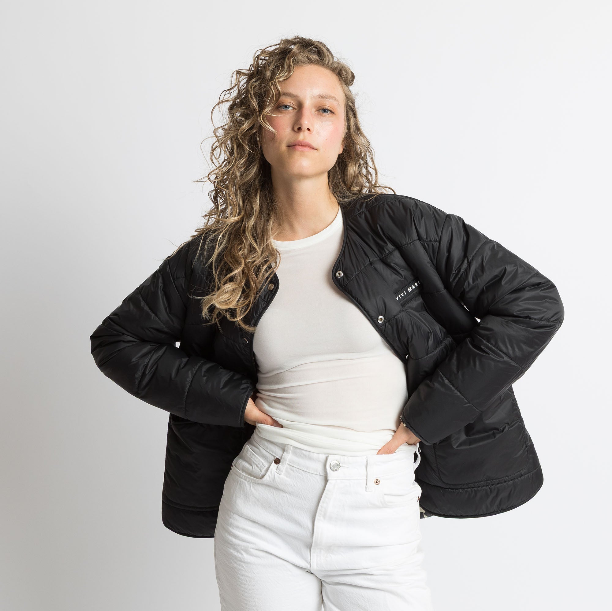 Ultra Light Puffer Jacket black/leo black - sand - VIVI MARI