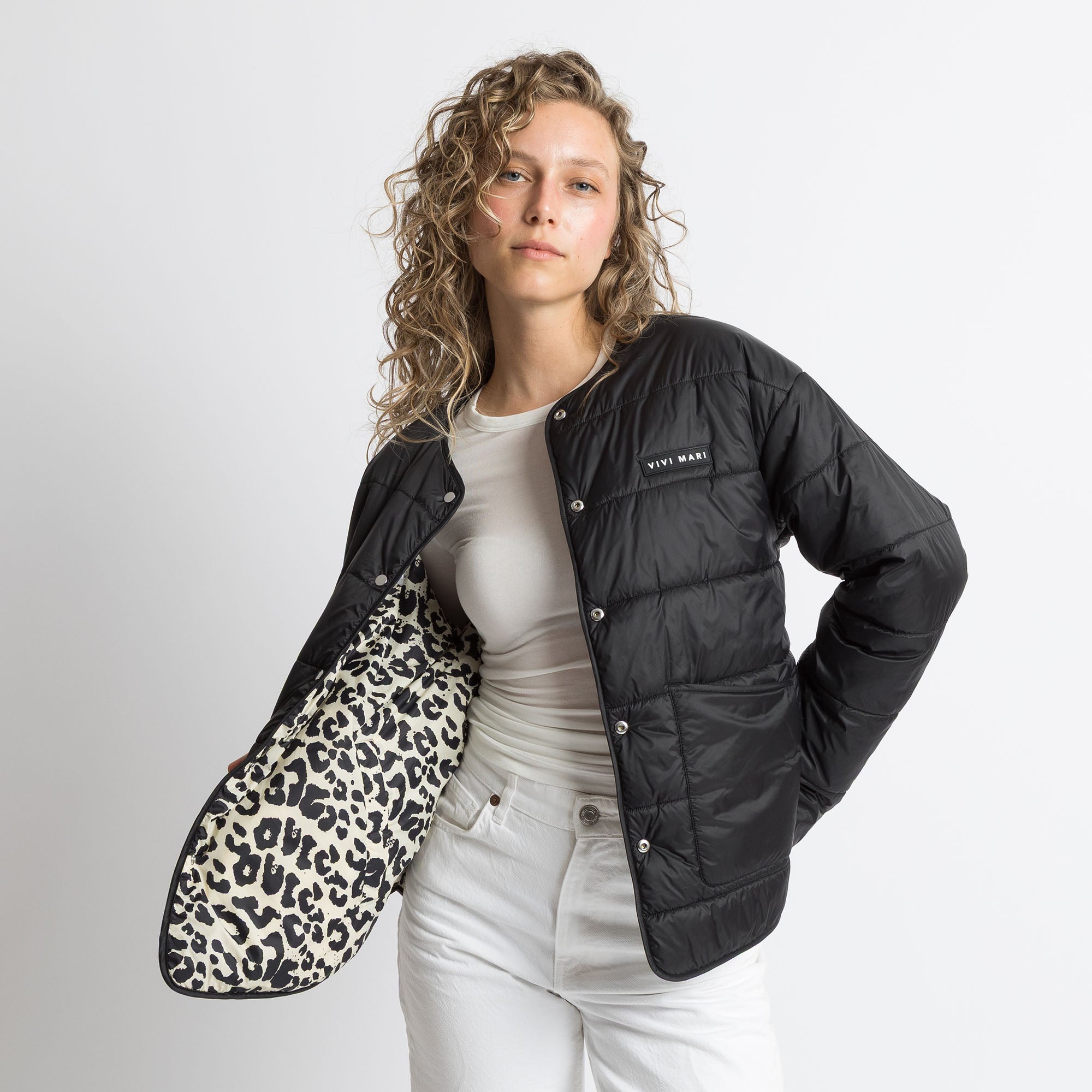 Ultra Light Puffer Jacket black/leo black - sand - VIVI MARI
