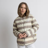 Ultra Light Puffer Jacket mushroom/bold stripes mushroom - sand - VIVI MARI