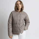 Ultra Light Puffer Jacket mushroom/bold stripes mushroom - sand - VIVI MARI