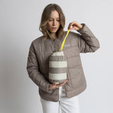 Ultra Light Puffer Jacket mushroom/bold stripes mushroom - sand - VIVI MARI