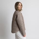 Ultra Light Puffer Jacket mushroom/bold stripes mushroom - sand - VIVI MARI