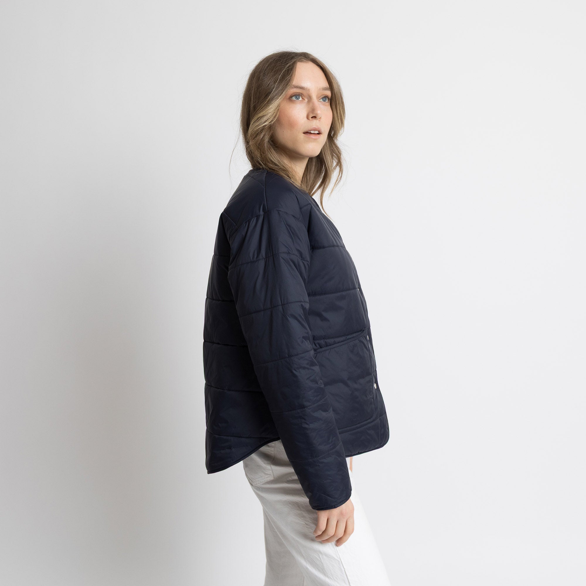 Ultra Light Puffer Jacket navy/leo navy - olive - VIVI MARI