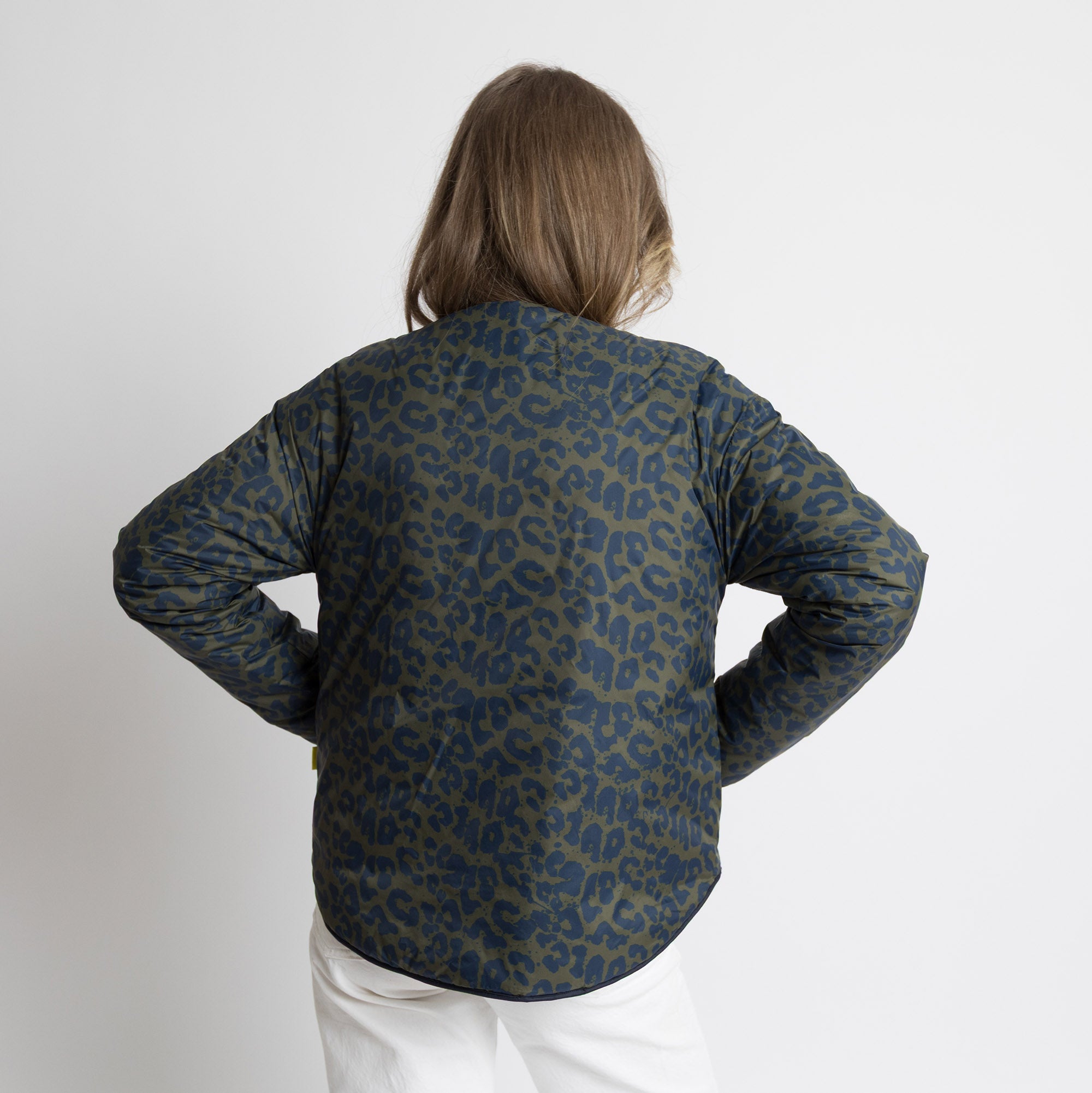 Ultra Light Puffer Jacket navy/leo navy - olive - VIVI MARI