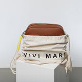 crossbody bag + strap basic woven - tan