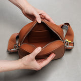 crossbody bag + strap basic woven - tan