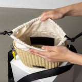 Bucket Bag Straw - black - VIVI MARI