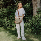 Bucket Bag Straw - tan - VIVI MARI