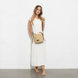 Bucket Bag Straw - tan - VIVI MARI