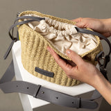 Bucket Bag Straw - taupe - VIVI MARI