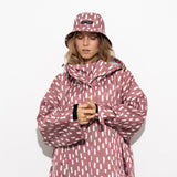 Bucket Hat drops mauve/white - VIVI MARI
